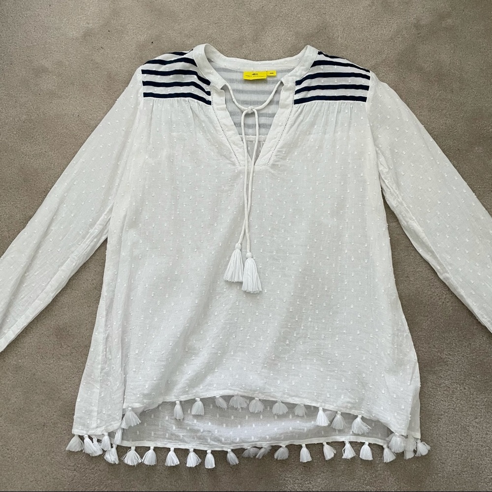 Roberta Roller Rabbit Polka Dot Tassel Shirt